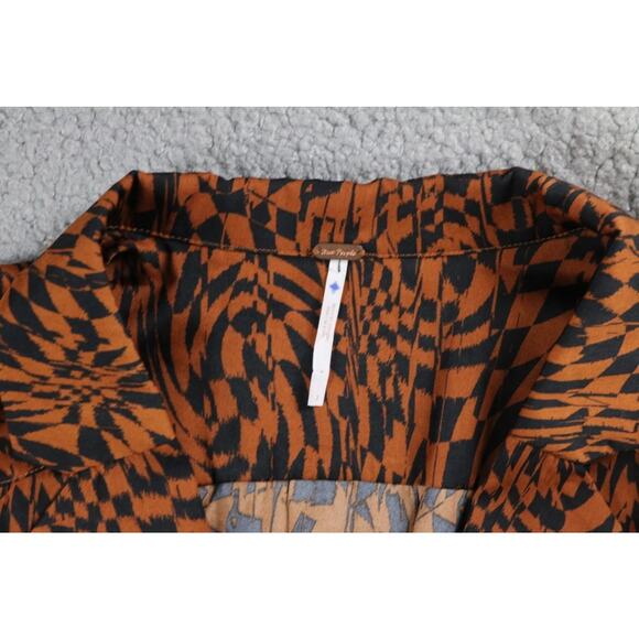 Free People x REVOLVE Jacket Blouse Small Beatrice Brown Leopard Print - Picture 5 of 8
